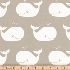 Twill-Whale Tales Gunmetal Tan/White