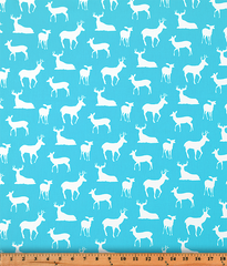 Twill-Deer Silhouette Girly Blue