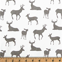 Twill-Deer Silhouette White/Storm