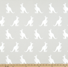 Twill-Kangaroo French Gray/White