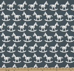 Twill-Rocking Horse Gunmetal/White