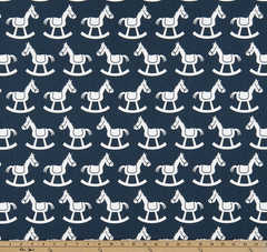 Twill-Rocking Horse Premier Navy/White