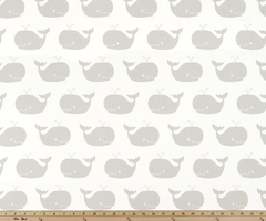 Twill-Whale Tales White/French Gray